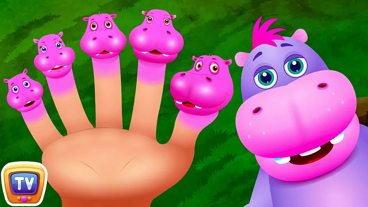 Пальчик бегемот | Детские стишки про пальчики с животными от ChuChu TV для детей