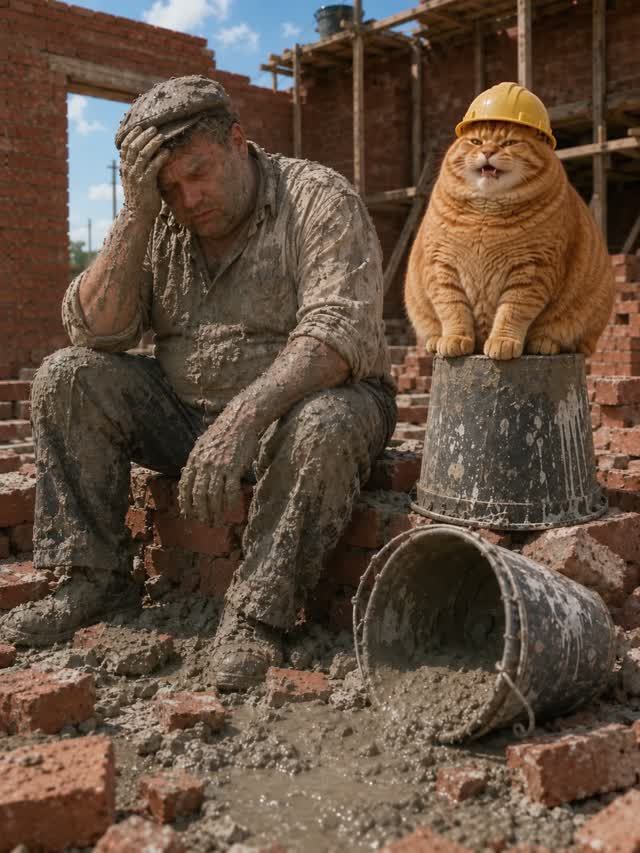 Приключения Шурика на стройке Вася обливает Федю раствором