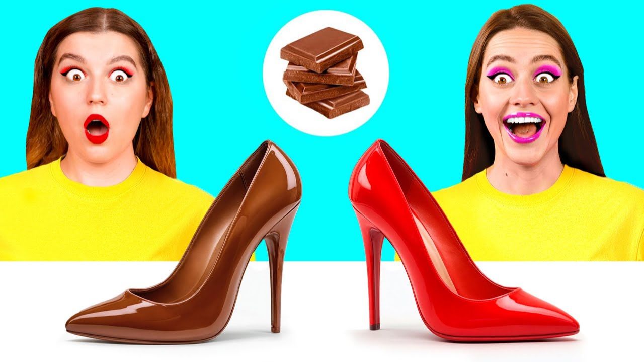 Челлендж. Шоколадная Еда Vs Настоящая еда # Удивительные Кухонные Рецепты от DoDo Challenge