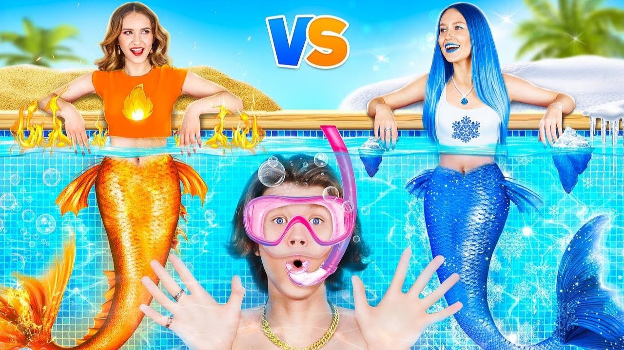 Горячая Vs Холодная Русалочка # Как Стать Русалочкой# У Моих Сестер Есть Секрет