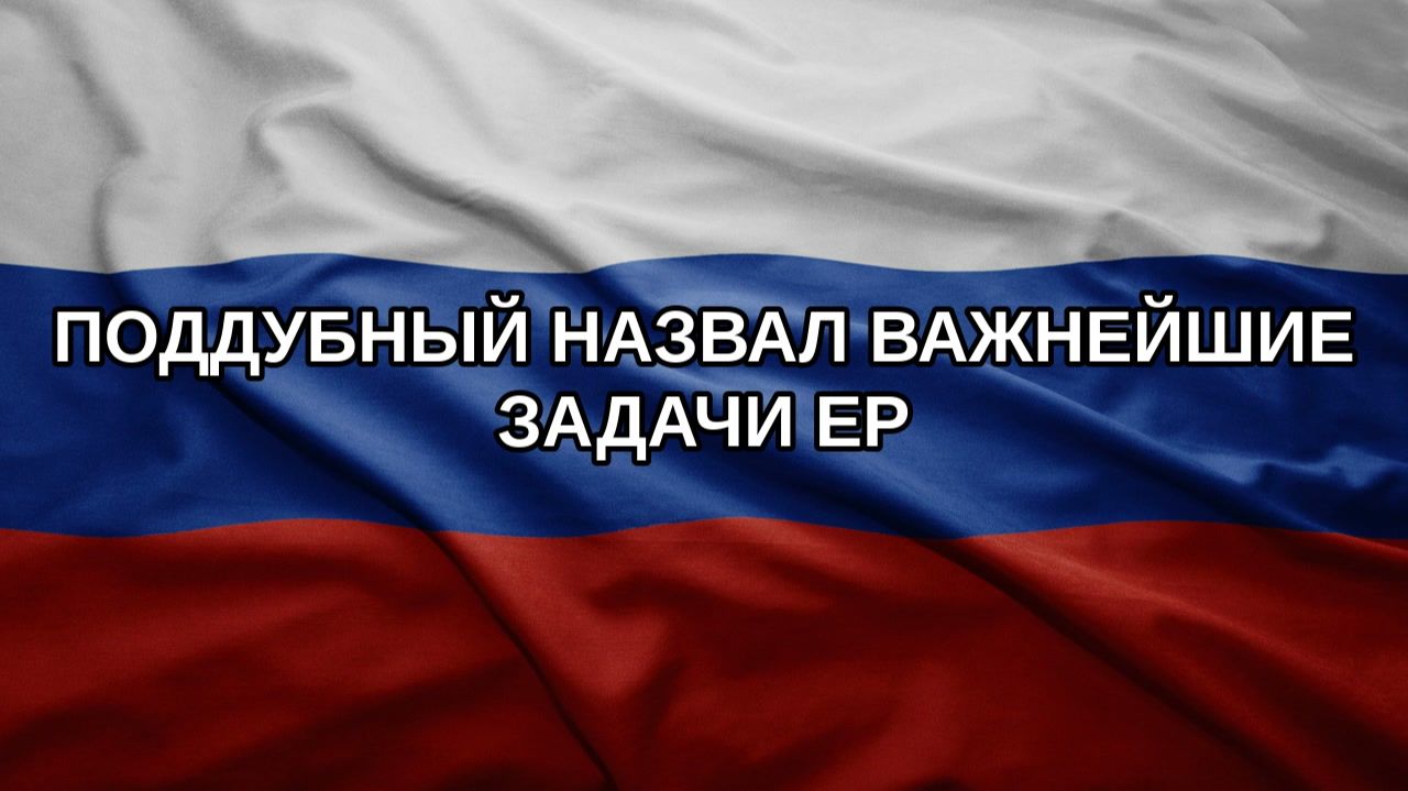 Поддубный назвал важнейшие задачи ЕР