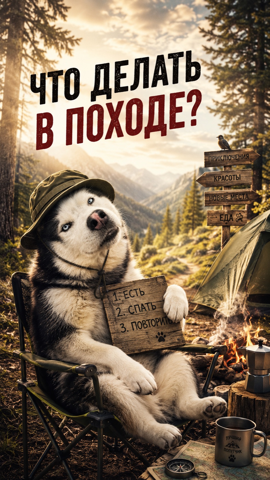 Уговорили Бакса сходить с нами в поход 🐾😂 #хаскиголубыеглазки #хаски  #ядома #собака #dog