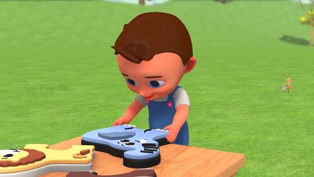 Учим цифры с мультяшным слоном для детей _ Деревянная игрушка-головоломка для изучения цвета