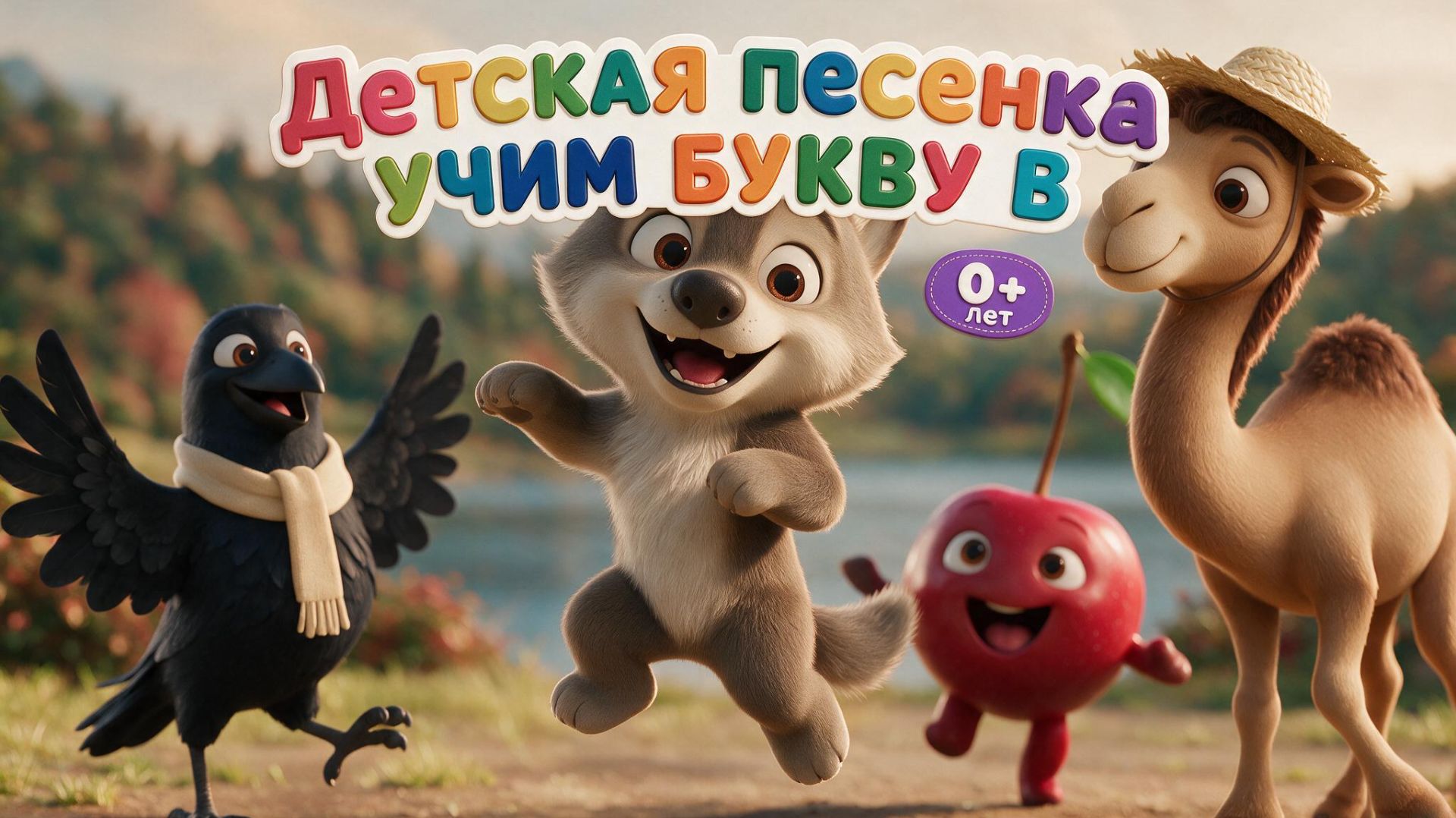 УЧИМ БУКВУ В | Детские песенки | Детские мультики