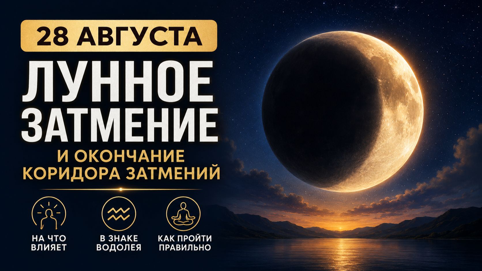 ЛУННОЕ ЗАТМЕНИЕ 28 АВГУСТА: что оно принесёт и как пройти его правильно?