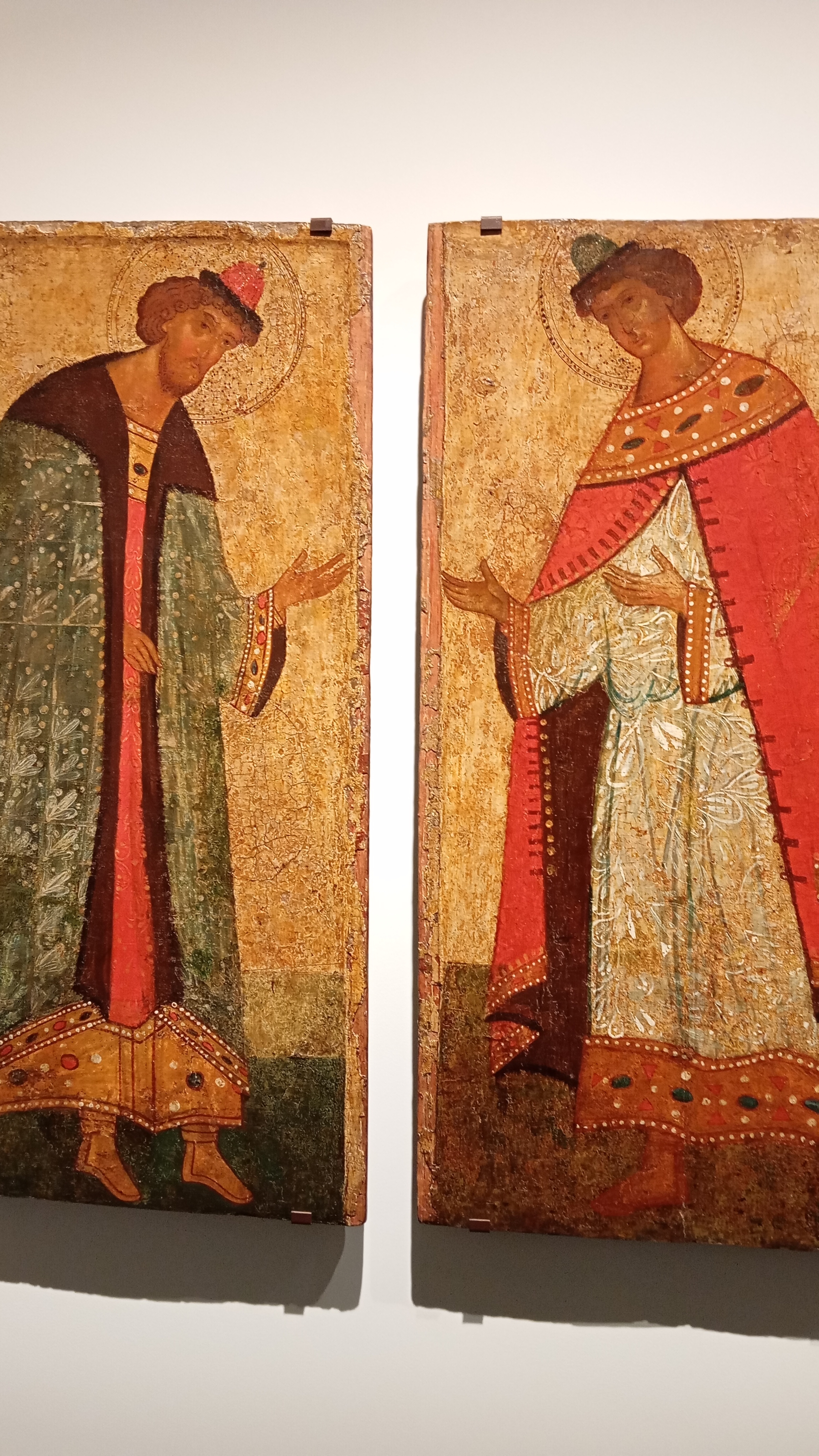 Св. князь Борис. Св. князь Глеб. иконы деисусного чина. Середина XV века. Новгород.