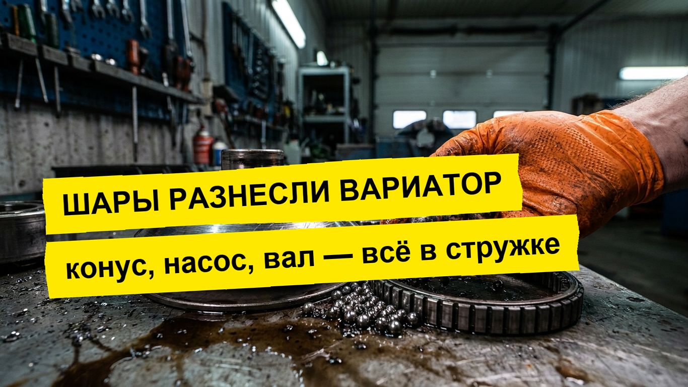 Вариатор JF011E Nissan X-Trail T31: разбор, шары конуса рассыпались, стоимость ремонта