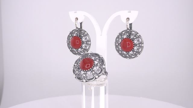 Комплект украшений серьги арт. 33312318кр кольцо  арт. 23312318кр