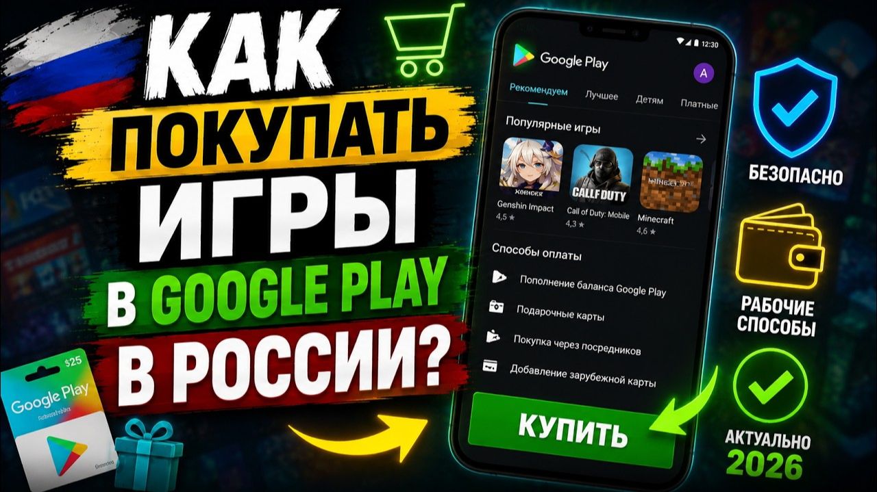 КАК ПОКУПАТЬ ИГРЫ В GOOGLE PLAY В РОССИИ В 2026 ГОДУ