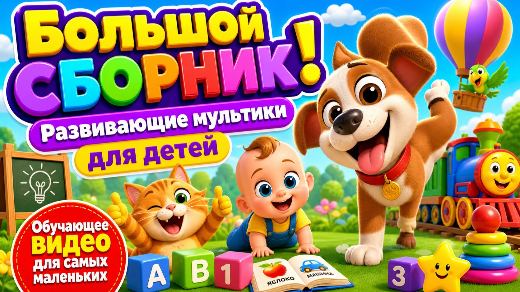 📚🎨 Большой сборник: развивающие мультики для малышей — обучающее видео для детей ✨👶