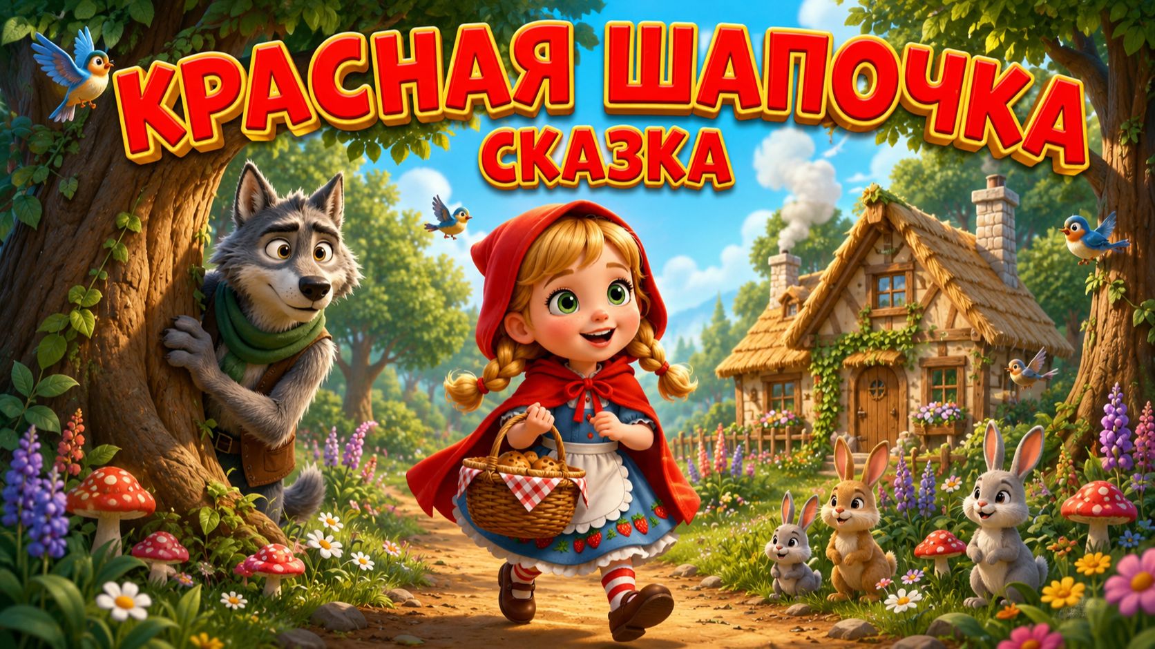 Сказка «Красная Шапочка» | Мультфильм для малышей смотреть онлайн | Сказка для детей