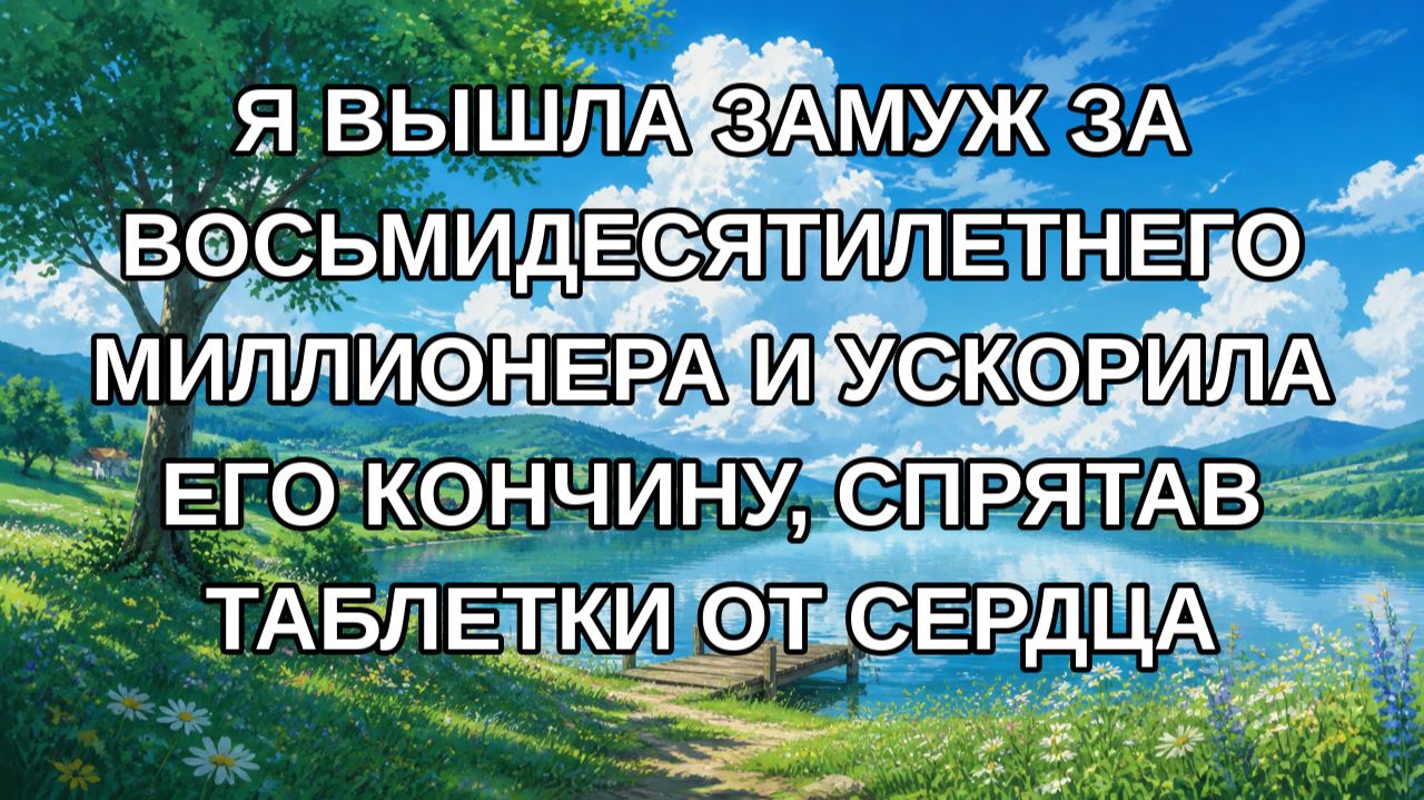 Я вышла замуж за восьмидесятилетнего миллионера и ускорила его кончину, спрятав таблетки от сердца