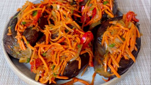 Фаршированные Баклажаны / Острая Закуска по - Корейски /