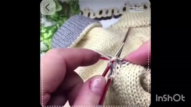 Двойная подгибка. Так можно вязать горловину, манжеты и низ изделия.