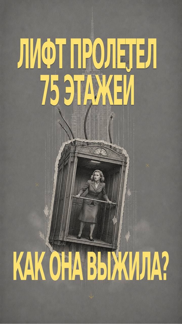 Лифт пролетел 75 этажей, как она выжила?