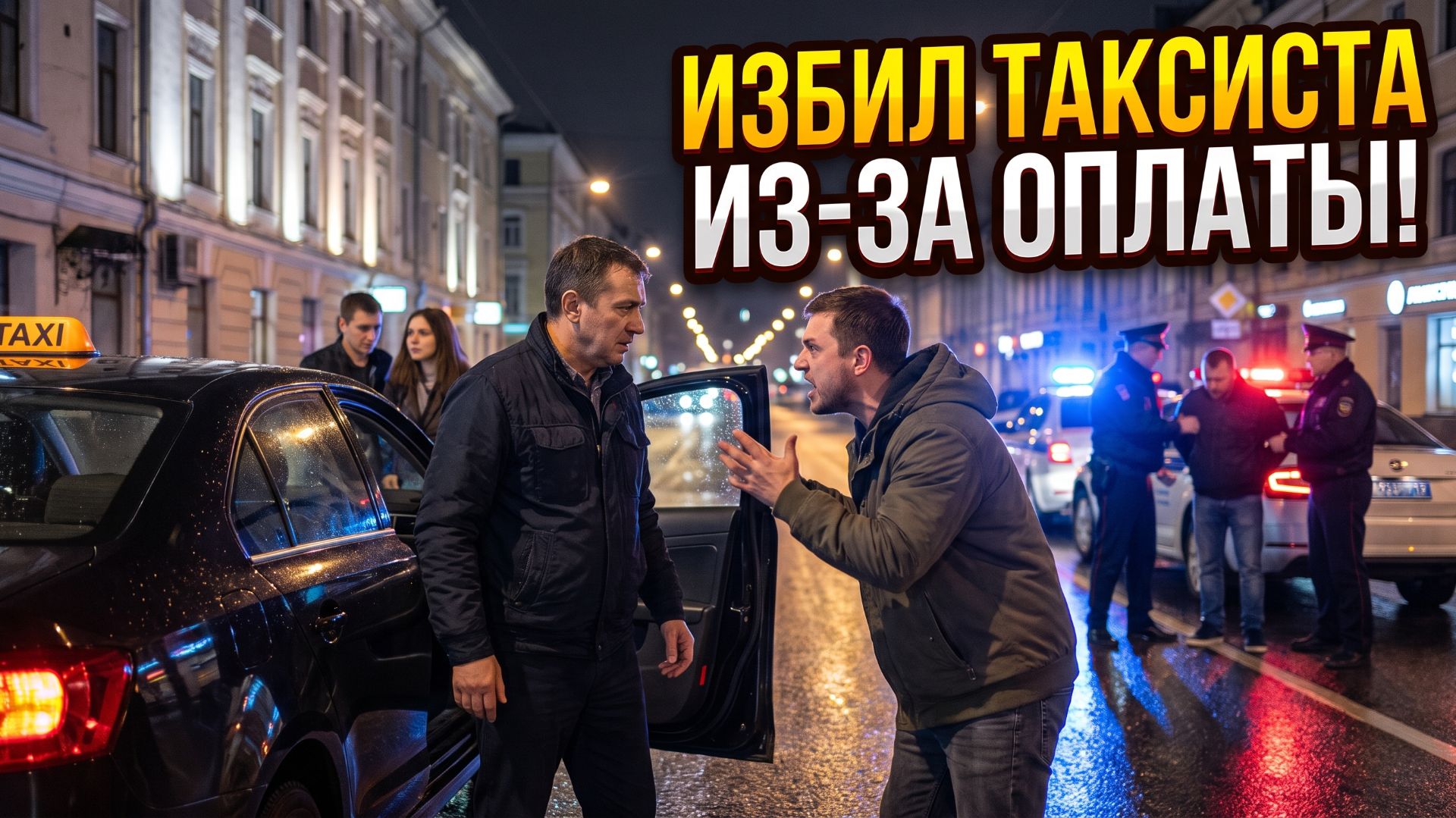 Пьяные пассажиры избили таксиста в Твери из-за оплаты поездки