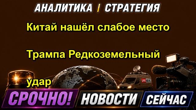 Китай нашёл слабое место Трампа Редкоземельный удар