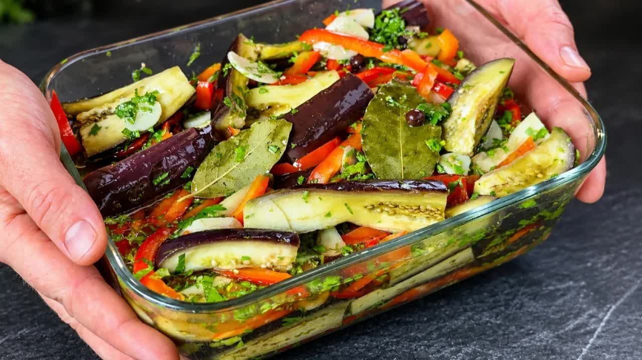 Маринованные Баклажаны  быстрые! Тот самый вкус! Быстро, просто и нереально вкусно!