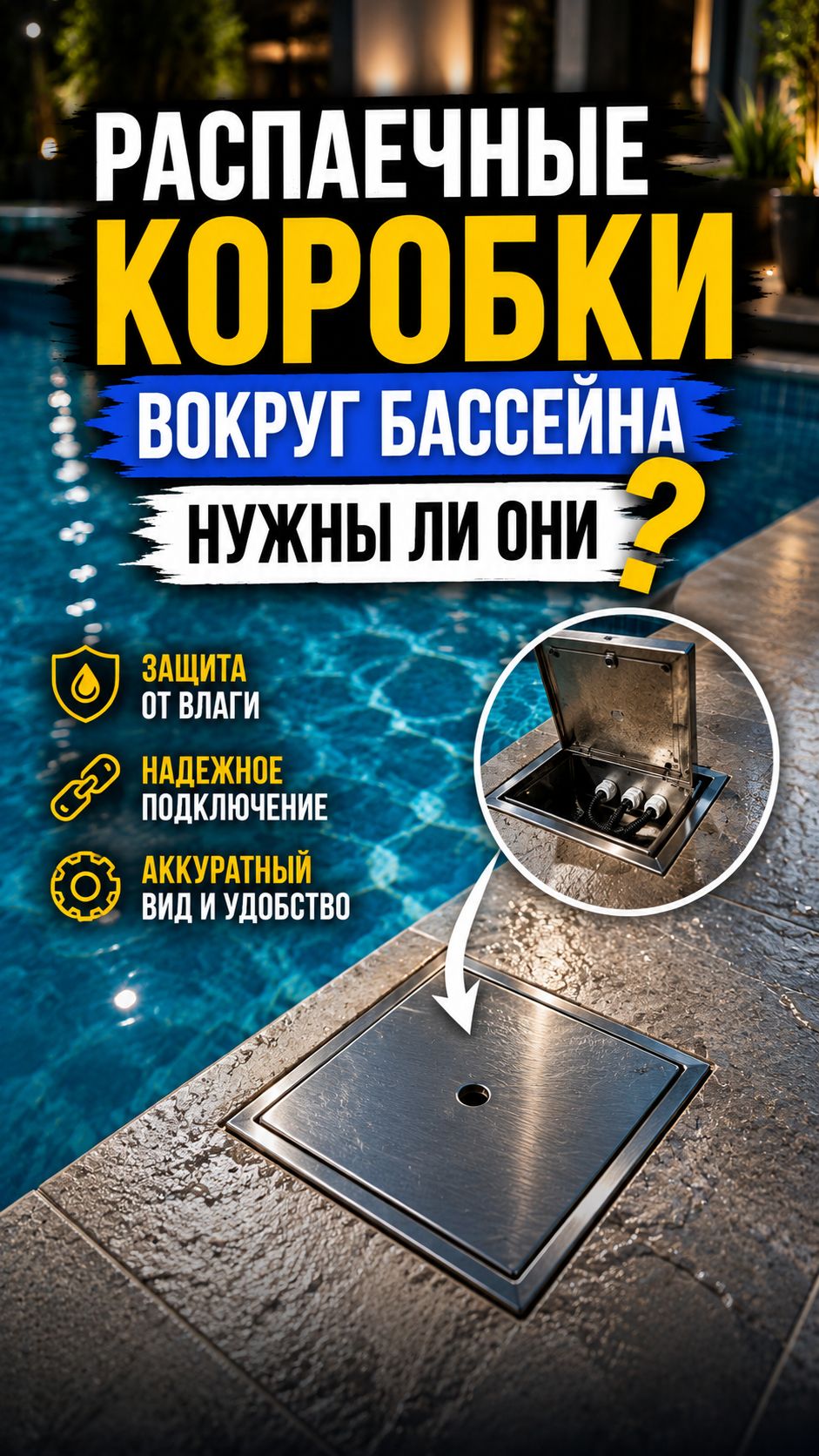Нужны ли распаечные коробки на борту бассейна?