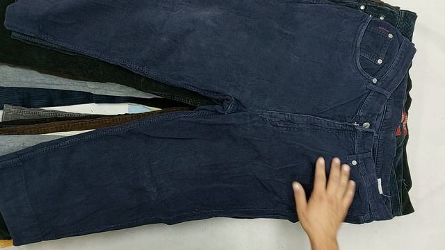 45913 Штаны мужские брендовые вельветовые, 3пак, Pantaloni Veluto Uomo Firmate, секонд (vintage/extr