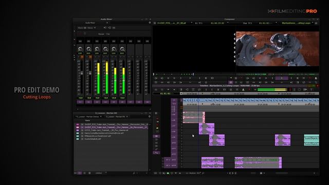 Lesson 53- Pro Edit Demo- Cutting Loops – Film Editing Pro