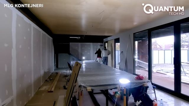Строительство двухэтажного дома из контейнеров с потрясающей террасой | От начала до конца @MLG Kont