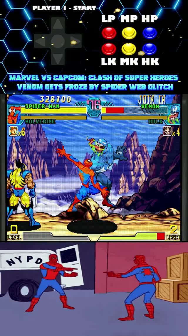 Marvel Vs  Capcom 1 Человек-паук замирает вместе с Веномом!