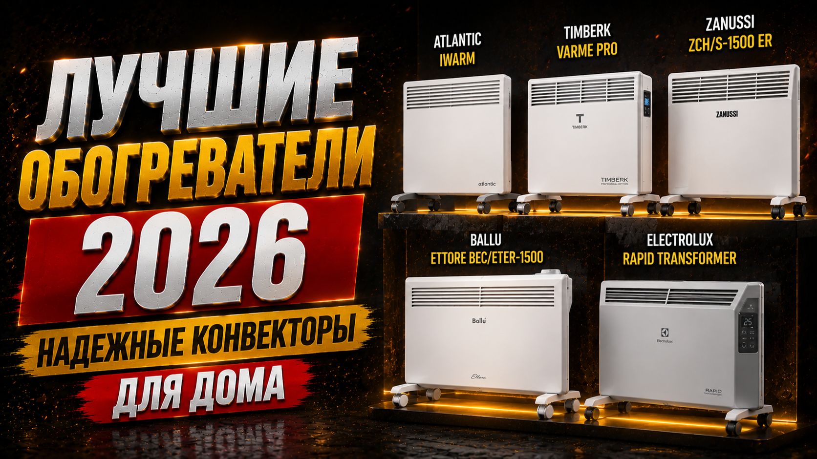 ТОП-5 лучших конвекторных обогревателей — рейтинг 2026