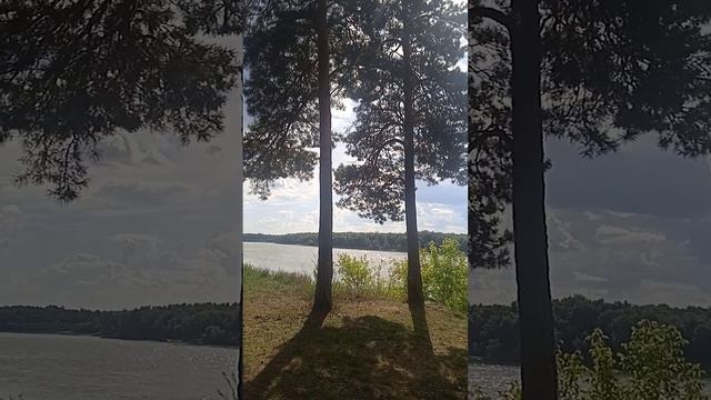 Река Иртыш серебрится под вечерним солнцем! Август! Сибирь!