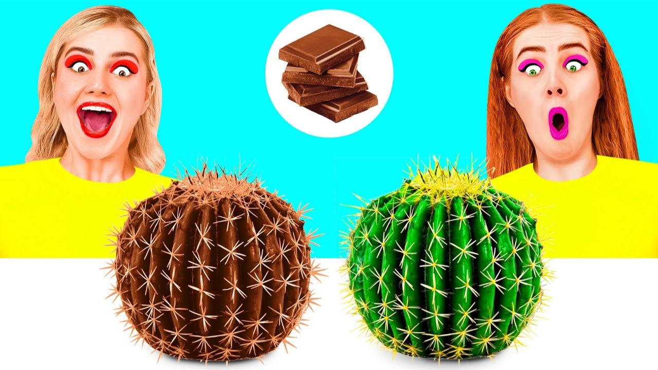 Челлендж. Шоколадная Еда Vs Настоящая еда # Смешные Рецепты с Едой от Fun Fun Challenge