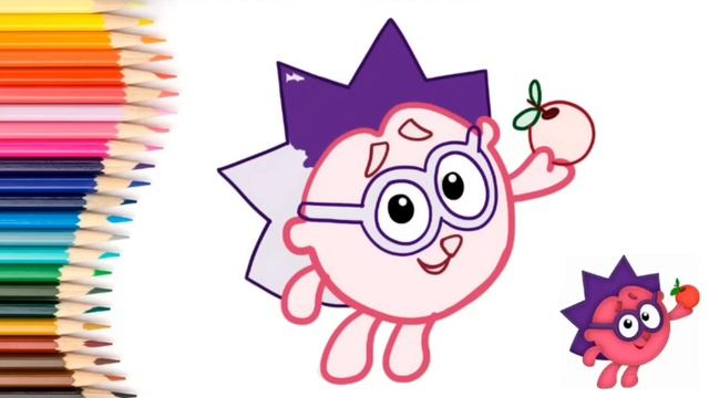 Как нарисовать Ёжика/ЁЖИК из мультика СМЕШАРИКИ/Урок рисования для детей