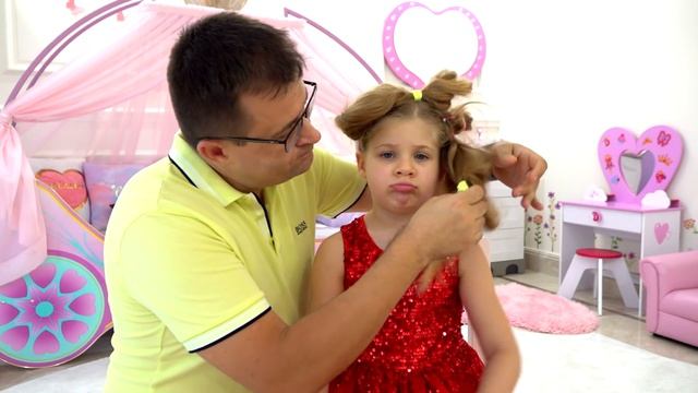 Diana And Dad - Funny Story About Hairstyles