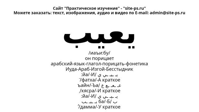 арабский-язык-глагол-порицать-фонетика