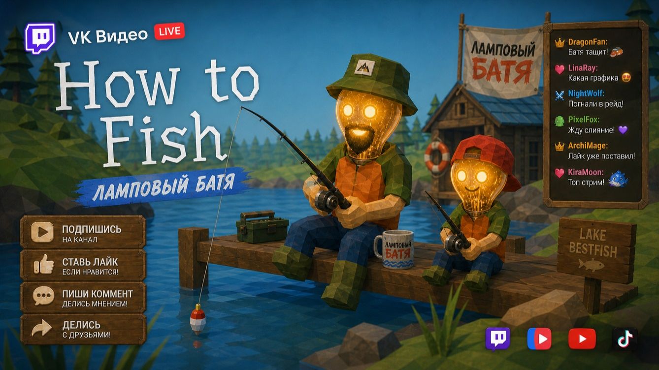 How to Fish с Ламповым Батей и сыном хардкорная рыбалка