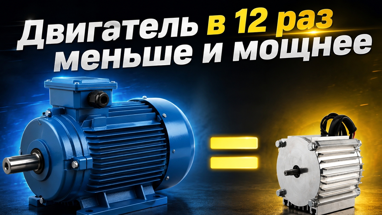 Двигатель в 12 раз меньше аналога!!!