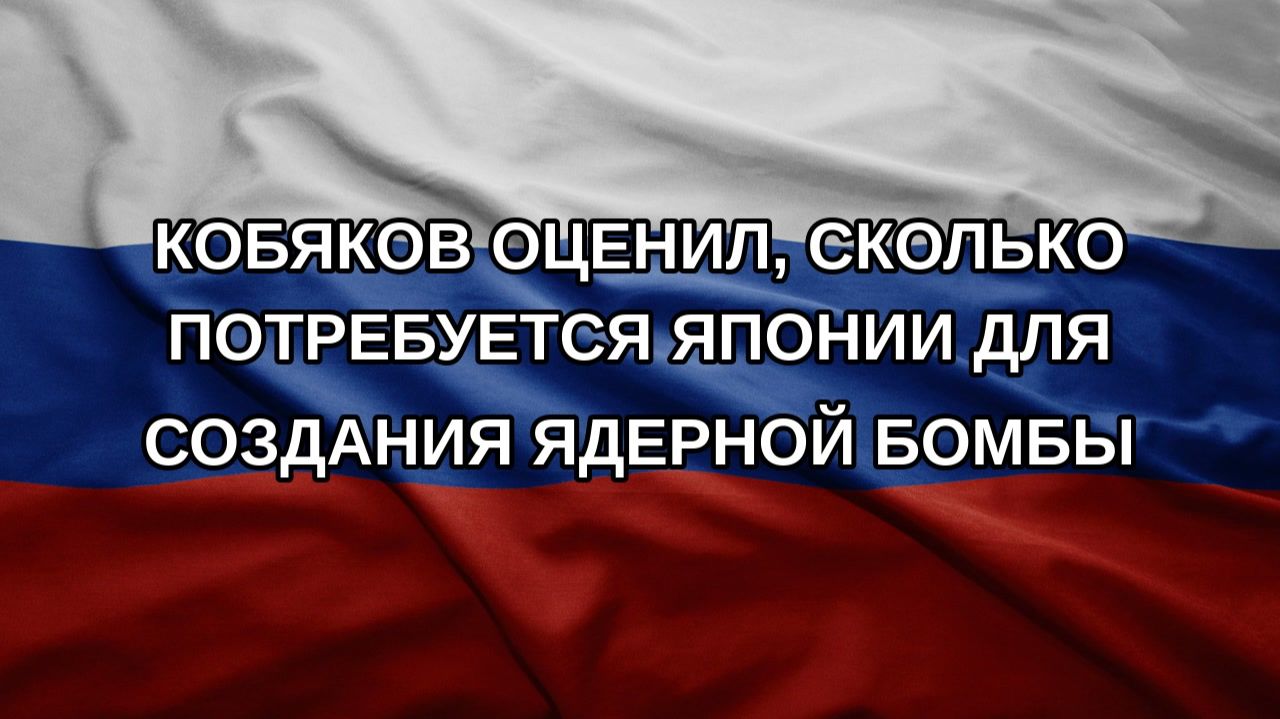Кобяков оценил сколько потребуется Японии для создания ядерной бомбы