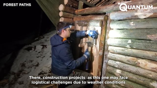 Мужчина строит потрясающий подземный бревенчатый домик в лесу | от @Forest Paths