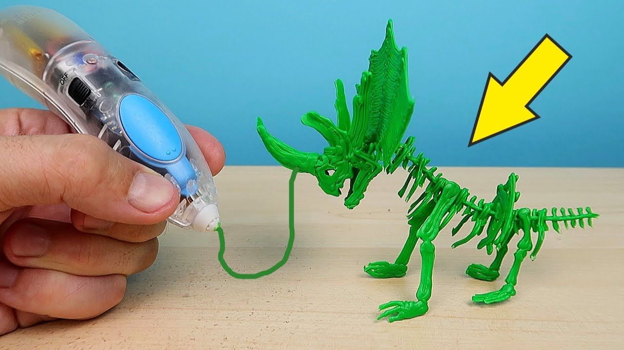 Новая Прозрачная 3Д Ручка! Рисую Скелет Динозавра! Alex Boyko