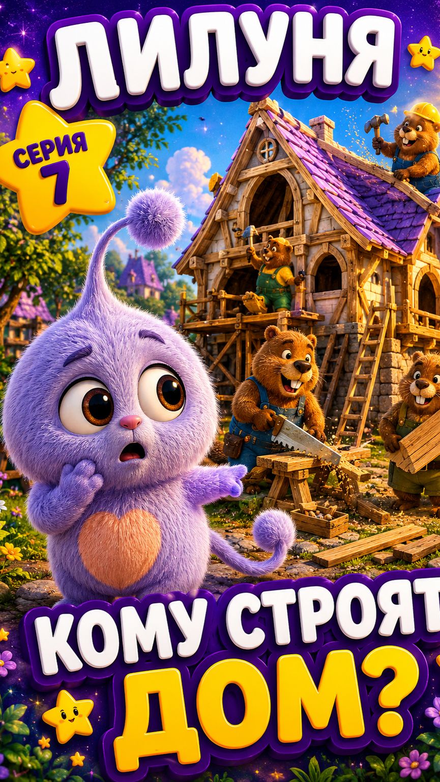 ЛИЛУНЯ — Кому строят дом? 🏡 | Серия 7 | Добрый мультфильм для детей