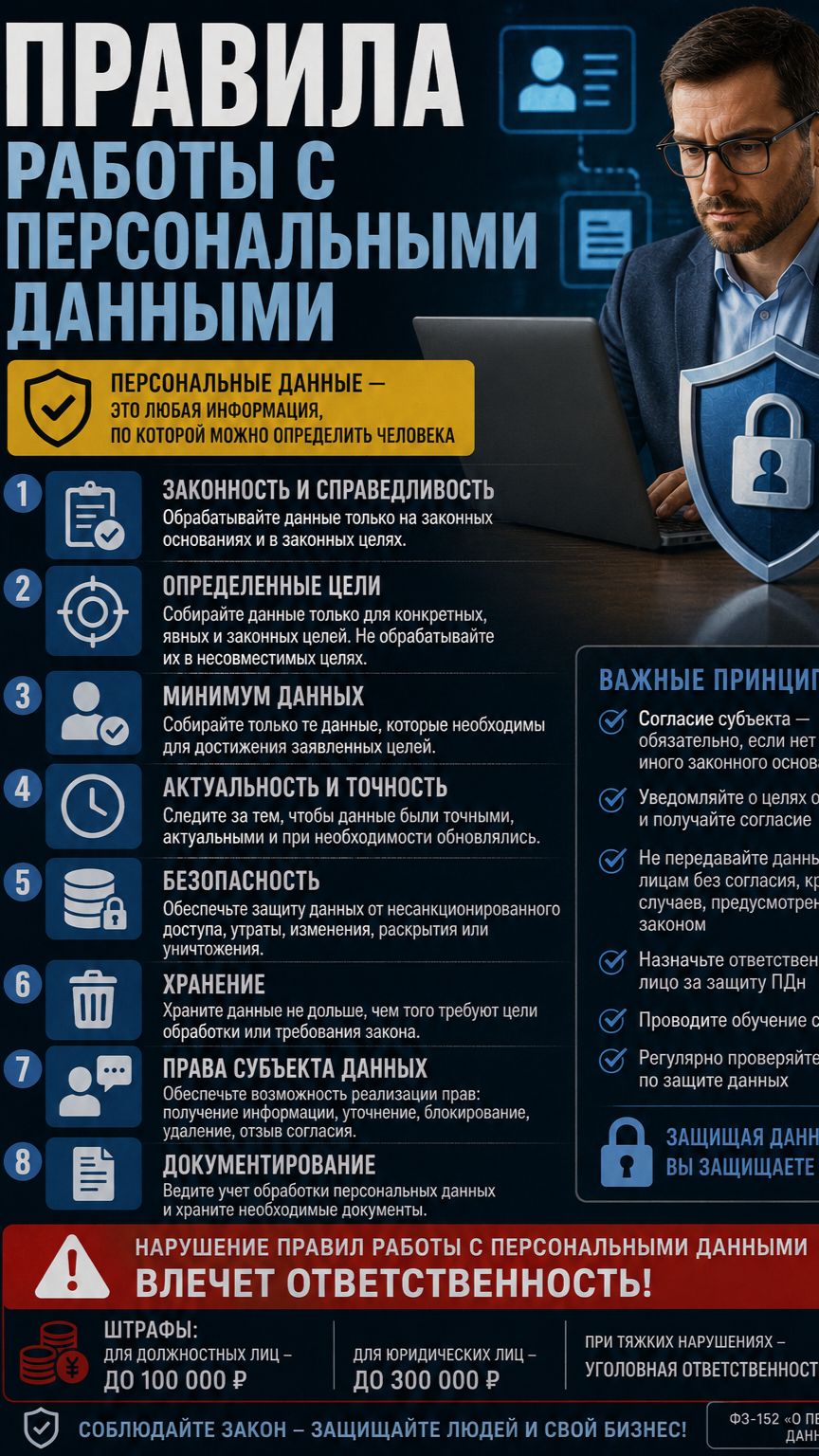 Правила работы с персональными данными
