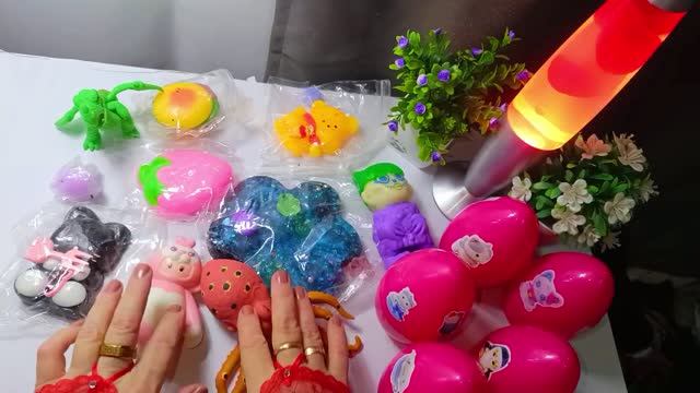 АСМР РАСПАКОВКА чудесных Сюрприз Боксов со сквишами 🥰 ТАБА СКВИШИ лапки 🐾👀 АСМР СКВИШИ