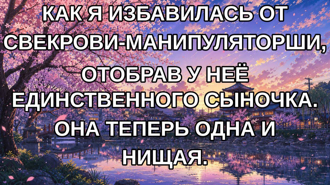 КАК Я ИЗБАВИЛАСЬ ОТ СВЕКРОВИ-МАНИПУЛЯТОРШИ, ОТОБРАВ У НЕЁ ЕДИНСТВЕННОГО СЫНОЧКА. ОНА ТЕПЕРЬ ОДНА И