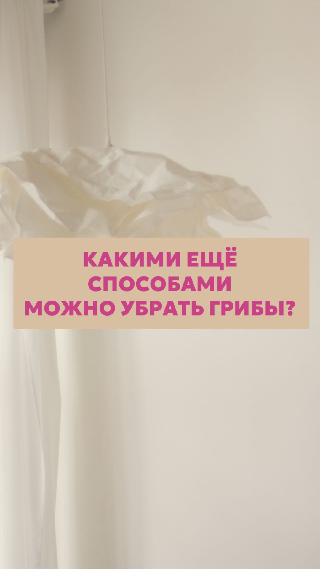 Какие еще способами можно убрать грибы?