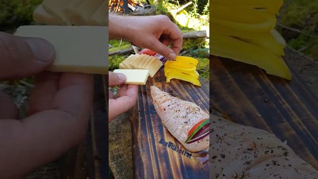 Необычное куриное филе. Готовка на костре
