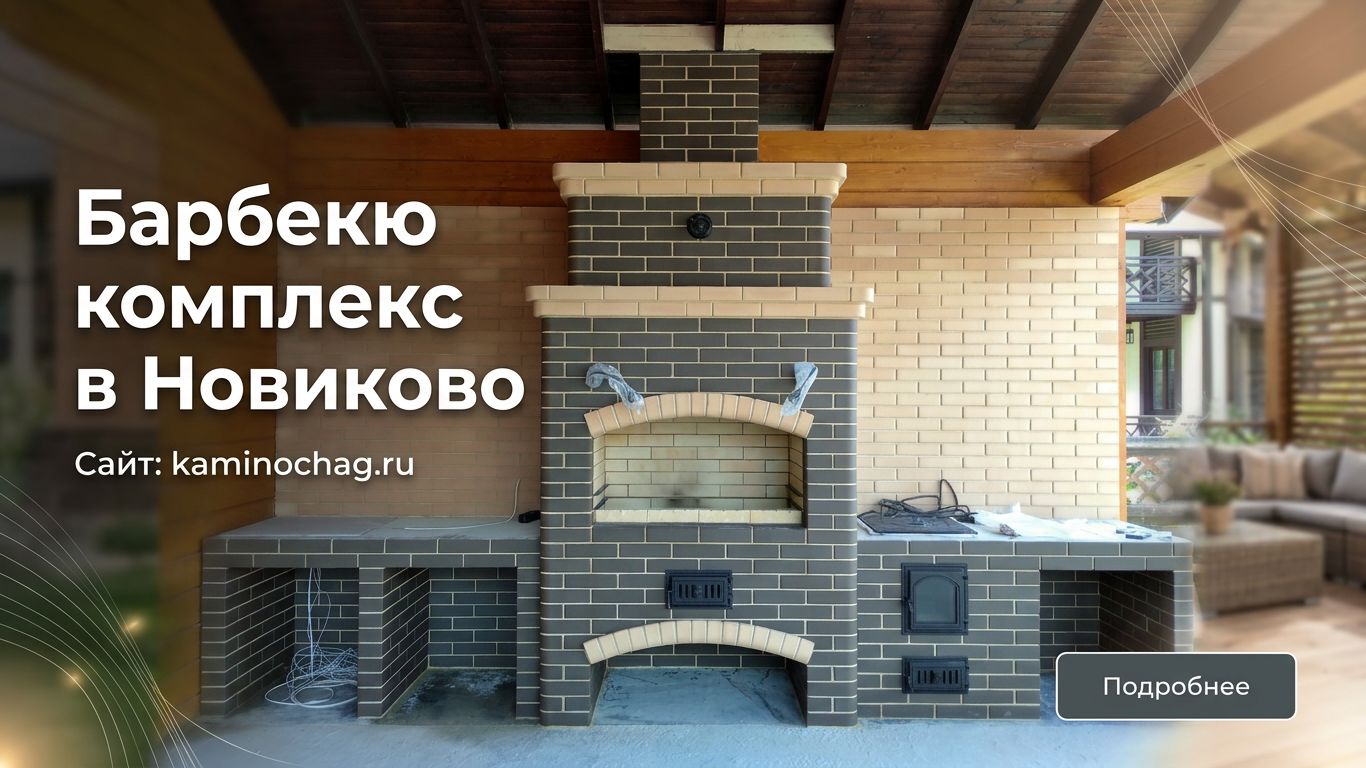 Барбекю-комплекс из кирпича в Новиково