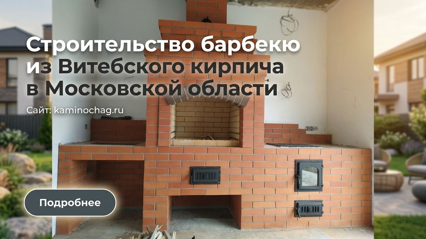Барбекю из витебского кирпича в Московской области