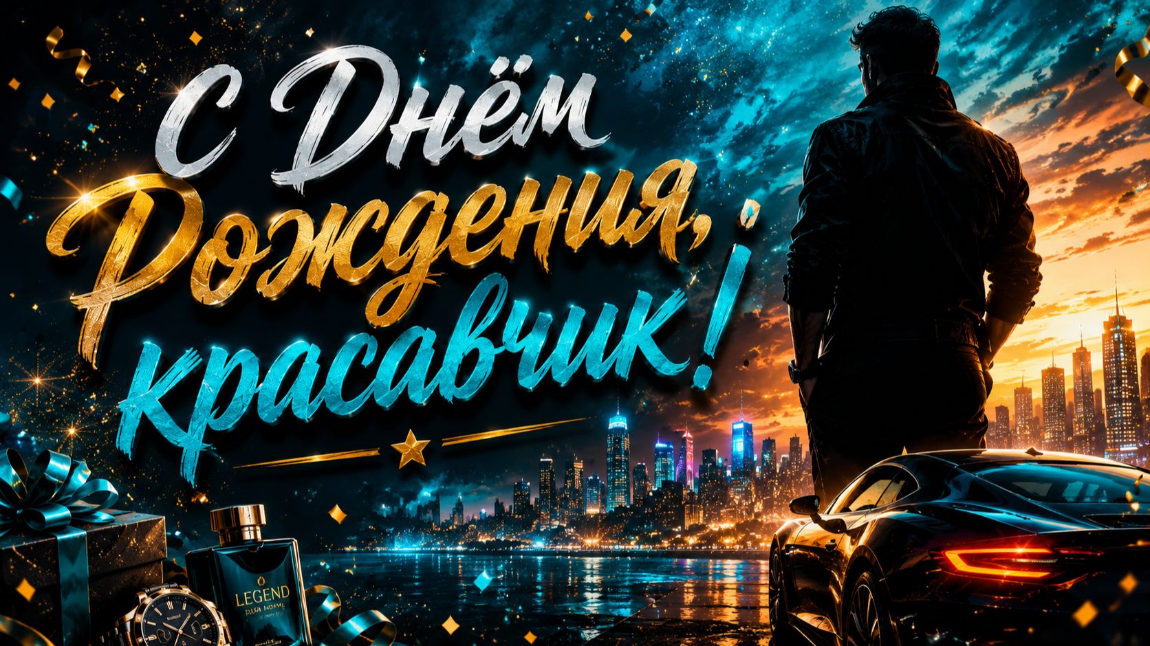 С Днём рождения, красавчик! 😎 Весёлое поздравление мужчине