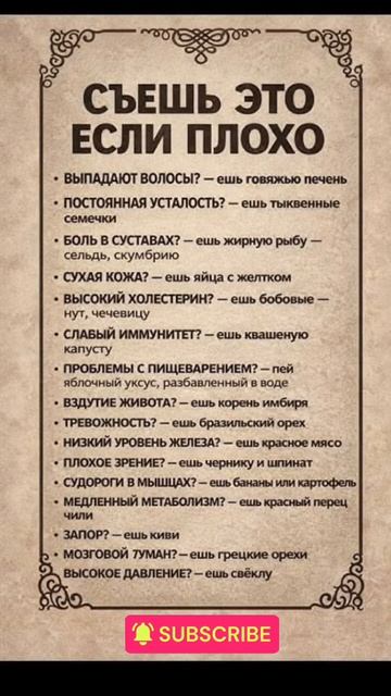 Съешь это, если плохо #полезныесоветы #зож #рецепты #здоровье #пп → 👤 Копилка советов →