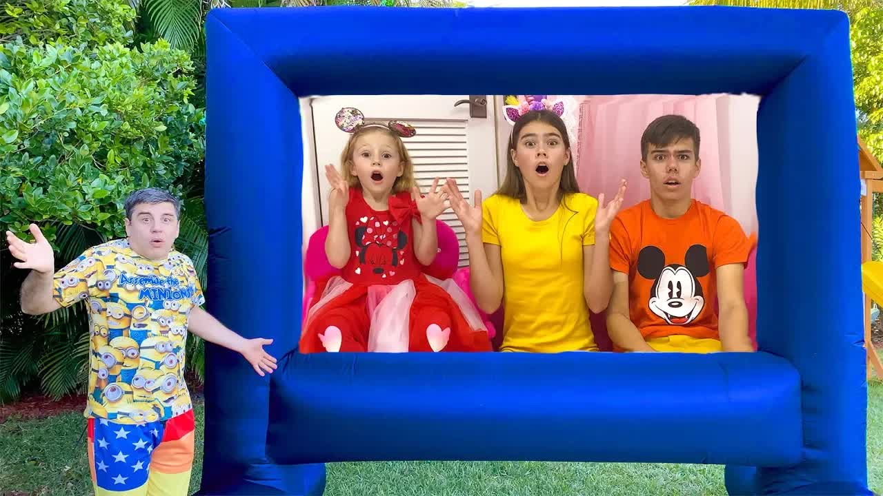 Настя и веселые активные игры на улице для детей