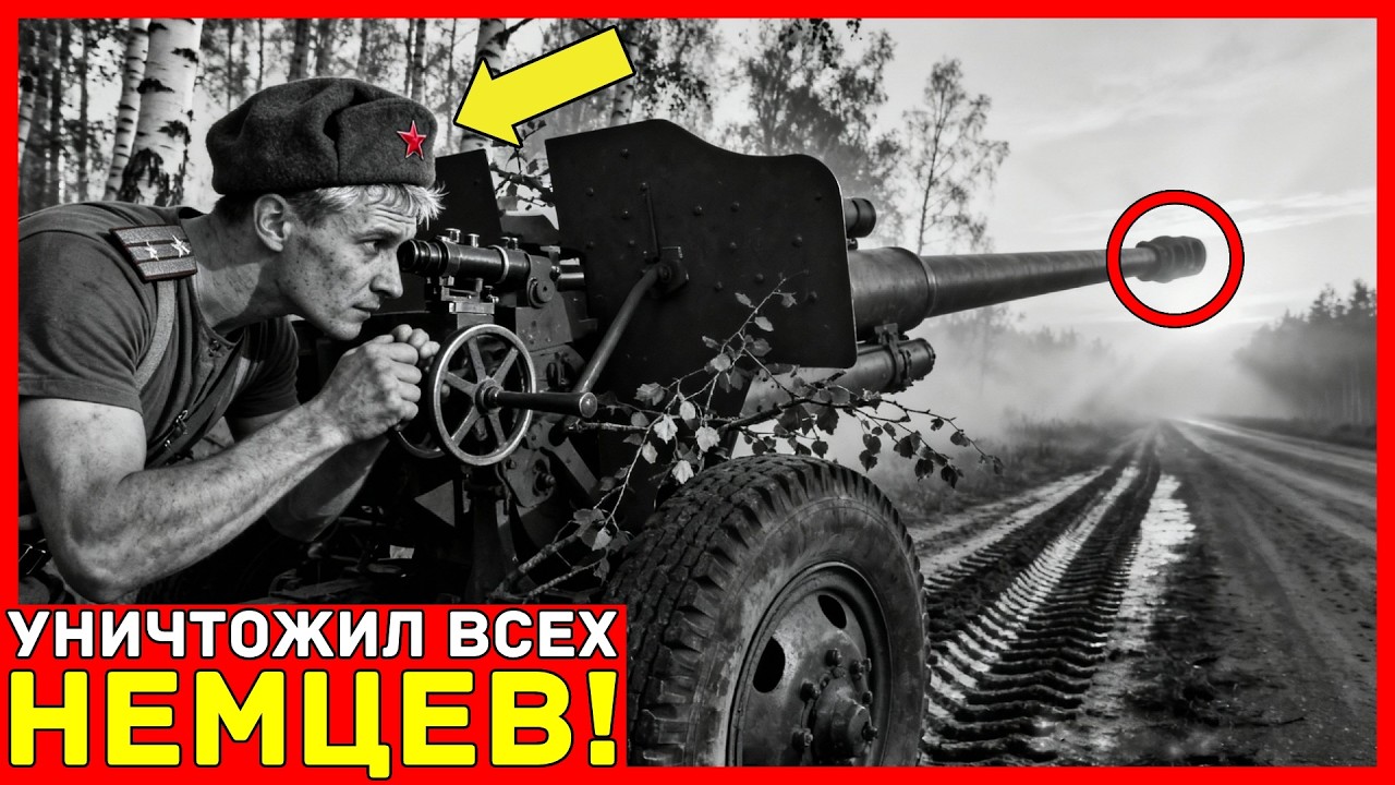 ЗАПРЕЩЕННАЯ техника стрельбы АРТИЛЛЕРИСТА УНИЧТОЖИЛА колонну из 23 немецких грузовиков за 12 МИНУТ!